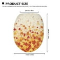 thumbnail image 5 of ZIATUBLE Thanksgiving Maple Toilet Lid Dust Cover Happy Fall with Stretch Edges Toilet Lid Covers for Bathroom Decoraction Washroom Toilet Bowl Dust Cover Fits Most Size Toilet Lids, 5 of 6