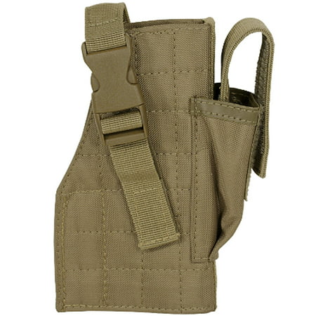 25-0029007001 Holster With Attached Mag Pouch, Right, Coyote, Fits pistols sized from .380 to .45 ACP By VooDoo