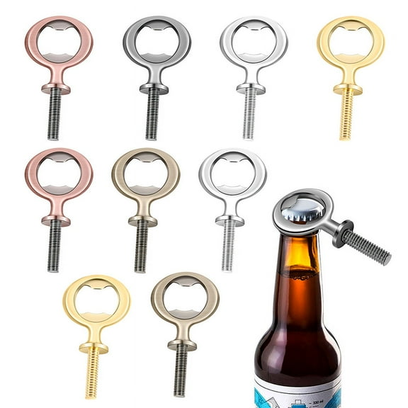 10Pcs Metal Bottle Opener Blanks Stainless Steel Inserts Kit Threaded Beer Hardware