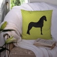 thumbnail image 3 of Friesian Horse Green Fabric Decorative Pillow, 3 of 4