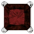 thumbnail image 2 of 04mm Princess Cut Garnet Ice CZ Basket Set Sterling Silver Stud Earrings, 2 of 2