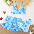thumbnail image 2 of Busydd 6-14 Years Girls' Swimwear Bras Briefs and Skirts 3 Piece Bathing Suits for Girls Fashion Floral Print Tankini Swim Suits 11-12 Years, 2 of 6