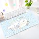 thumbnail image 5 of Alfombrilla de ratón azul bonita Cinnamoroll para ordenador portátil Kawaii Bowknot Anime alfombrilla de escritorio extendida XXL alfombrilla de ratón para juegos PC Gamer gabinete teclado alfombra, 5 of 5