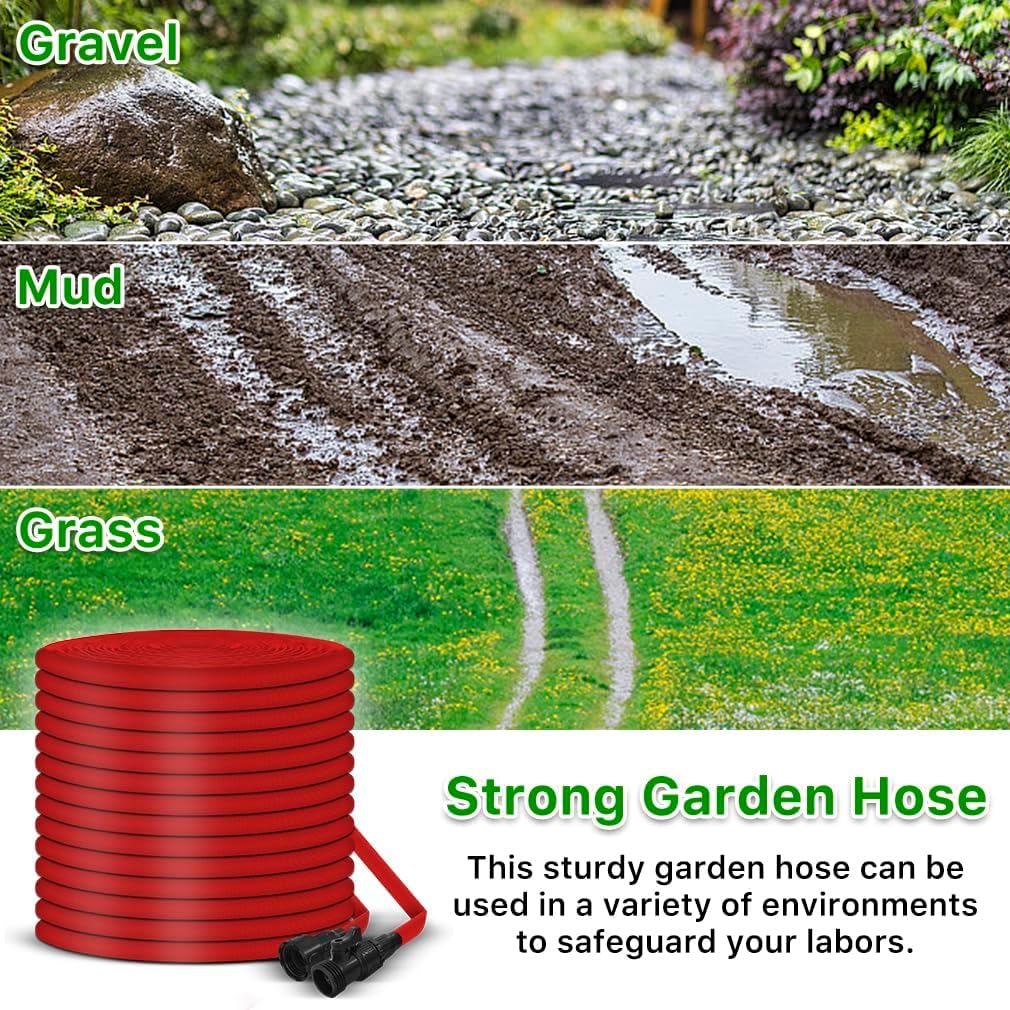 75FT Garden Hose with 3/4" Fittings, Lightweight  Water Pipe for Lawn Car Watering Plants