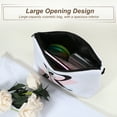 thumbnail image 2 of Unique Bargains Personalized Makeup Bag R Letter Purse Small Cosmetic Bag Zipper Monogrammed Makeup Bag Pouch White, 2 of 7