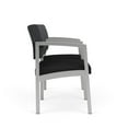 thumbnail image 4 of Chaise d'Attente de Réception en Acier Lenox 2 Places / Acier Argenté / Gris Foncé / Noir, 4 of 5