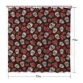 thumbnail image 5 of Brown Skull Rose Pattern Shower Curtain 72"x72" ,Bathroom Decorative Shower Curtains Set with 12 Hooks,Modern Waterproof Washable Shower Curtain, 5 of 6