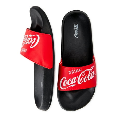 Coca-Cola Men's Script Soccer Slide Sandal