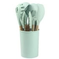 thumbnail image 3 of AAOMASSR Silicone Kitchenware Cooking Utensils Set Non-stick Cookware Spatula Shovel Egg Beaters Wooden Handle, 3 of 5