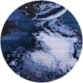thumbnail image 1 of Ahgly Company Machine Washable Indoor Round Industrial Modern CornflowerBlue Area Rugs, 3' Round, 1 of 7