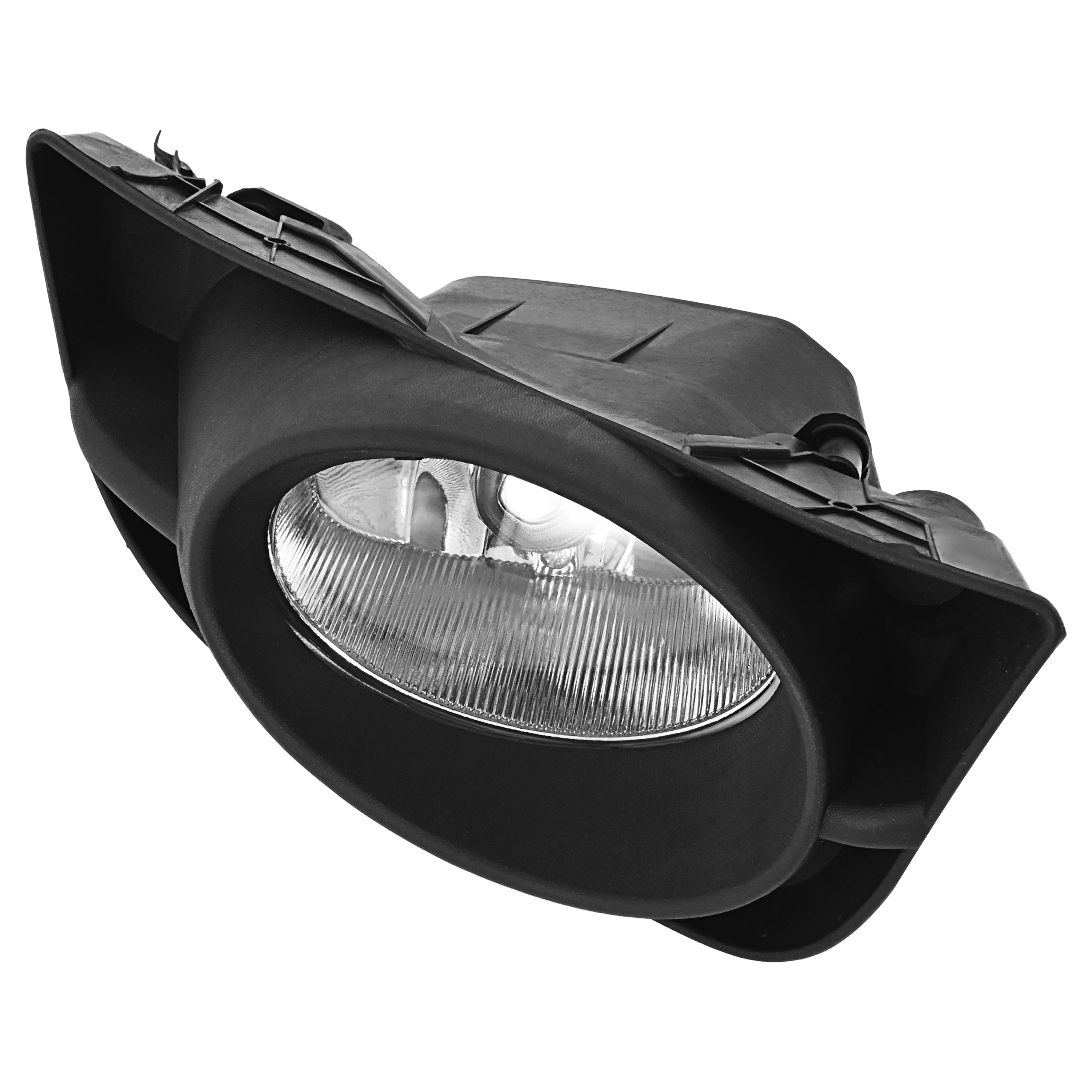 Kojem Right Fog Light w/Fog Light Bezel for 2009-2011 Honda Fit Replacement for HO2592122 33951-TK6-305 Fog Lamp Assembly w/Bulbs Clear Lens Black Bezel Passenger Side