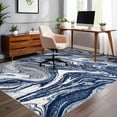 thumbnail image 4 of FairOnly 5'x7'Modern Non Slip Machine Washable Large Area Rug With Abstract Pattern Stain Resisntat Foldable Rug for Bedroom Dining Room,Blue, 4 of 7