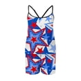 thumbnail image 4 of Mrzhqd Casual Pajamas Set For Women Sleepwear Independence Day Balloon Print Camisole Shorts Home Pajamas Pajama Pants Set 2 Piece Set Blue L, 4 of 6