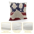 thumbnail image 4 of YINGXI Dog Paw Heart Stars Throw Pillow Cover, America Flag Decor Cushion Case for Sofa Couch 20x20in, 4 of 5