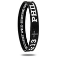 thumbnail image 4 of Unisex Black Silicone Stretch Bracelet-Philippians 4:13 by Shields of Strength, 4 of 4