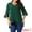 Green, variant on Women's Chiffon V Neck 3/4 Bell Sleeve Asymmetrical Hem Blouse S Green