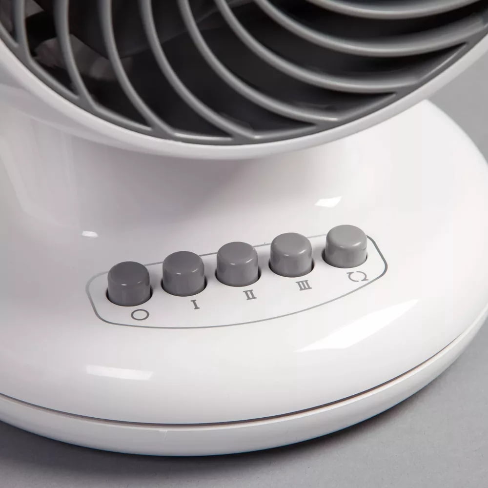 IRIS WOOZOO Oscillating Fan with Timer, 3 Speed Settings, White