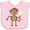 AD-Pink, variant on Inktastic Cute Volleyball Girl Monkey Girls Baby Bib