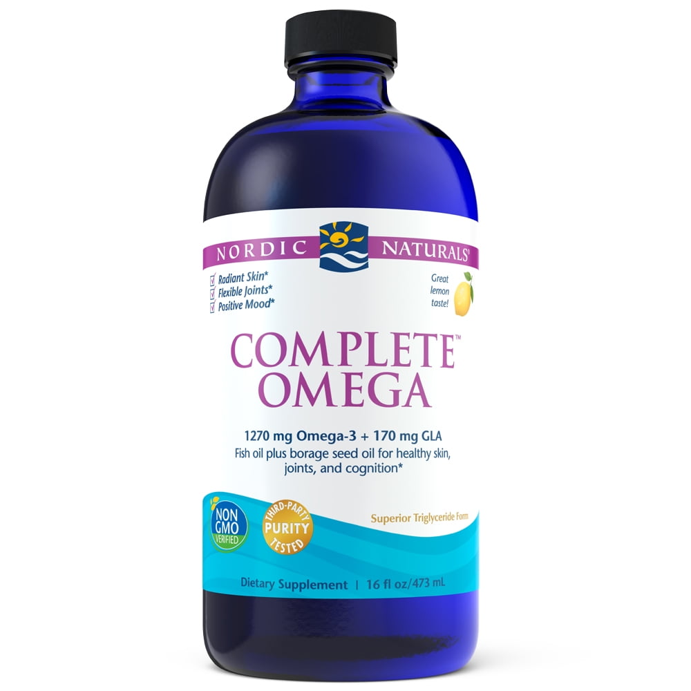 Nordic Naturals Complete Omega Liquid, 1270 Mg Omega3 + 170 Mg GLA, 16