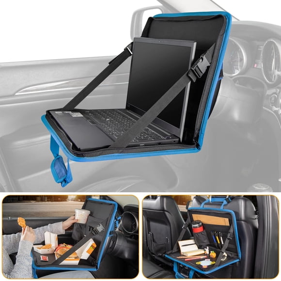 Bandeja para comer para volante de coche JOYTUTUS 3 en 1, color azul