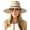 Beige, variant on Womens Summer Straw Sun Hats Wide Brim Panama Fedora Beach Hat with Wind Lanyard UPF 80+ Khaki
