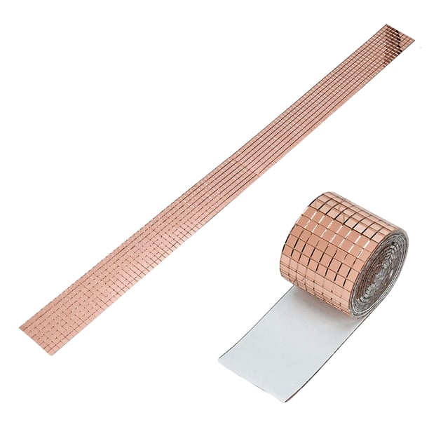 Kenally 1 rollo de pegatina de pared de fibra de vidrio, repuesto autoadhesivo, decoración decorativa anticorrosiva para el hogar, KTV, centro Materiales de construcción Oro rosa Kenally TO010147-03