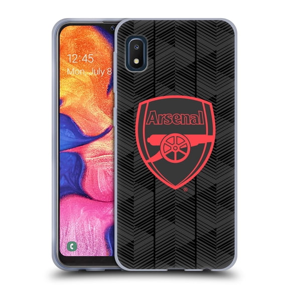 Head Case Designs Officially Licensed Arsenal FC Crest and Gunners Logo Black Soft Gel Case Compatible with Samsung Galaxy A10e (2019)