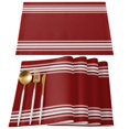thumbnail image 3 of Wine Red Stripes Table Runner luxury Kitchen Dinner Table Cover Wedding Party r Cotton Linen Tablecloth, 3 of 7