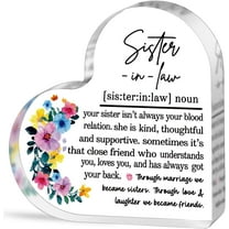 Sister-In-Law Gifts from Sister Brother Bonus Sister Gifts Sister-In-Law To Be Gifts Best Ever Sister-In-Law Birthday Christmas Wedding Gifts for Sister-In-Law Definition Decorative Signs 6"x6"