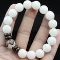 thumbnail image 2 of Brazalete Creative White Bodhi Seed, 12 mm, cuentas de loto, 17,5 cm, 2 of 2