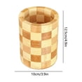 thumbnail image 3 of Yunuuuoa Wooden Utensil Holder Kitchen Countertop Organizer Rustic Decor Spatula Spoon Caddy Checkered Print Tabletop Storage Rack for Dining Room Home Decor, 3 of 6
