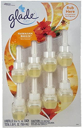 Glade Plugins Hawaiian Breeze .67 oz 8 Pack Refills
