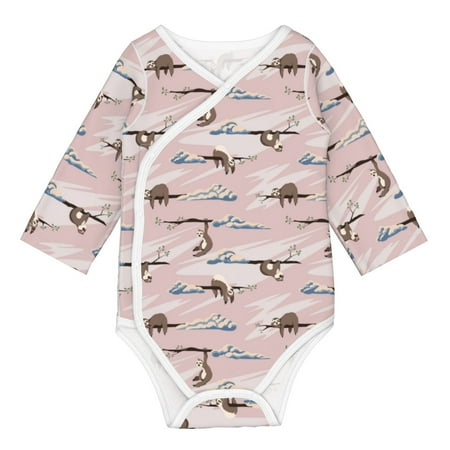 

Matuu Cloud Sloth for Baby Long-Sleeve Bodysuit Soft Cotton Comfortable and Breathable Perfect for Newborns and Infants