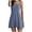 Light Blue, variant on Nightdress for Women Built in Bra Sleep Shirts Sleeveless Spaghetti Strap Nightgowns Knee Length Night Shirts