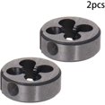 thumbnail image 3 of HUGFEGWE 1/4-28 UNF Round Die, Machine Thread Right Hand Threading Die, Alloy Tool Steel 2pcs CJB91-23390, 3 of 6