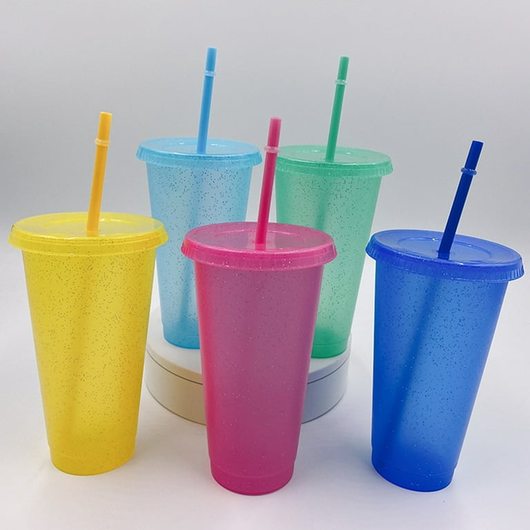 Iced Coffee Travel Mug Cup W/ Straws. Drink Pretty Plastic BPA