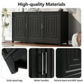 thumbnail image 4 of Harper & Bright Designs Wood TV Stand with Storage for 65 inch TV, TV Storage Cabinet Table with Solid Legs, Media Console Table with Doors for Living Room, Black, 4 of 17