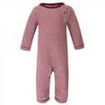 thumbnail image 3 of Touched by Nature Baby Girl Organic Cotton Coveralls 3pk, Holly Berry, 3-6 Months, 3 of 4