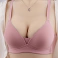 thumbnail image 3 of Gymayou Women Plus Push Up Bra Smooth Seamless Deep V Neck Bra Thin Cup Underwear 40.00, 3 of 3