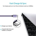 thumbnail image 3 of USB C Cable,SixSim USB A to USB C Cables 6ft 5pack Android Type C Charging Cords 3A Fast USB C Charger Cables Nylon Braided USB C Charging Cable USB to Type C Cable 6ft(Rose,White,Purple,Blue,Green), 3 of 7