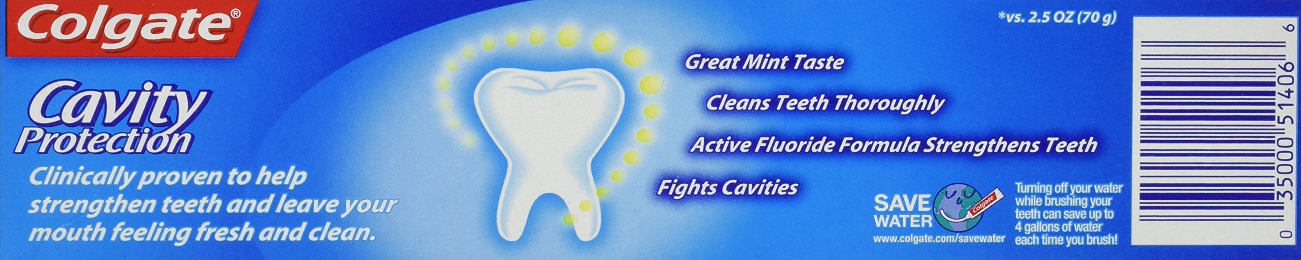Colgate Cavity Protection Fluoride Toothpaste 4oz Tube (Pack of 48)