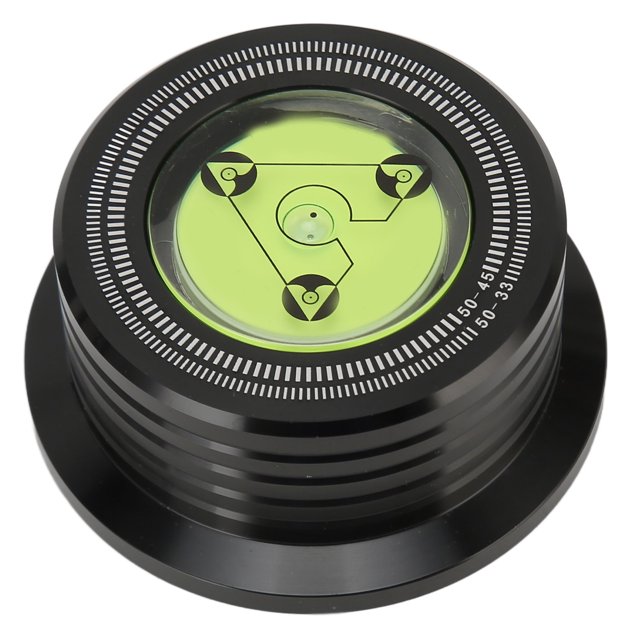 Estabilizador de peso récord profesional 50 Hz 45 rpm estabilizador de disco giratorio de vinilo con medición de nivel y velocidad negro