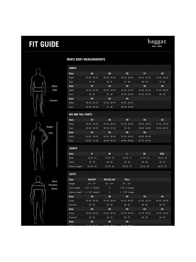 Haggar Mens Dress Pants 36X30 Classic-Fit Pleated Stretch Black 36 -  Walmart.com