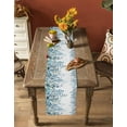 thumbnail image 4 of Table Runners 36 Inches Long Dress Scarves, Blue Eucalyptus Leaves Farmhouse Kitchen/Dining Table Runner, Short Coffee Tablerunners, Farmhouse Watercolor Floral 13x36 Inch, 4 of 7