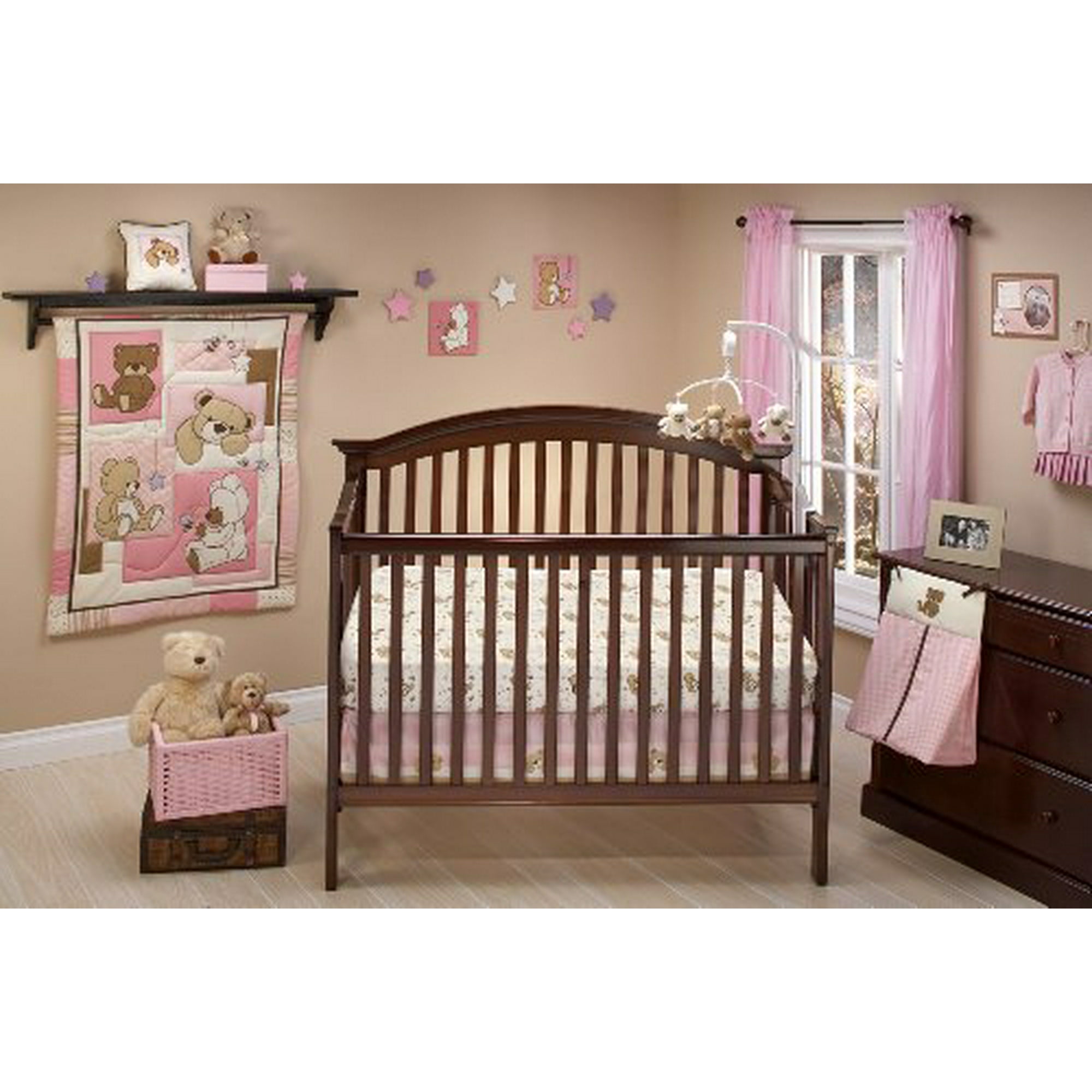 Little Bedding Dreamland Teddy Girl Crib Bedding Set Walmart Canada