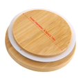 thumbnail image 3 of 3 Pack Oui Yogurt Jar Lids Set  Bamboo Wood Lids that Fit Oui Yogurt Jars With Flower Pattern for Perfect Sealing, 3 of 7