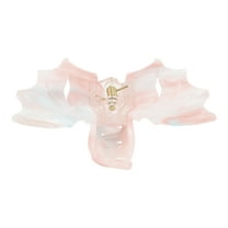 1 Pc  Bat Style Hair Clips Hairdo Clip for Women 3.35" Length Pink