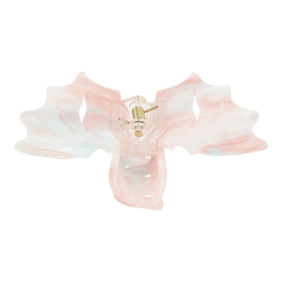 1 Pc  Bat Style Hair Clips Hairdo Clip for Women 3.35" Length Pink