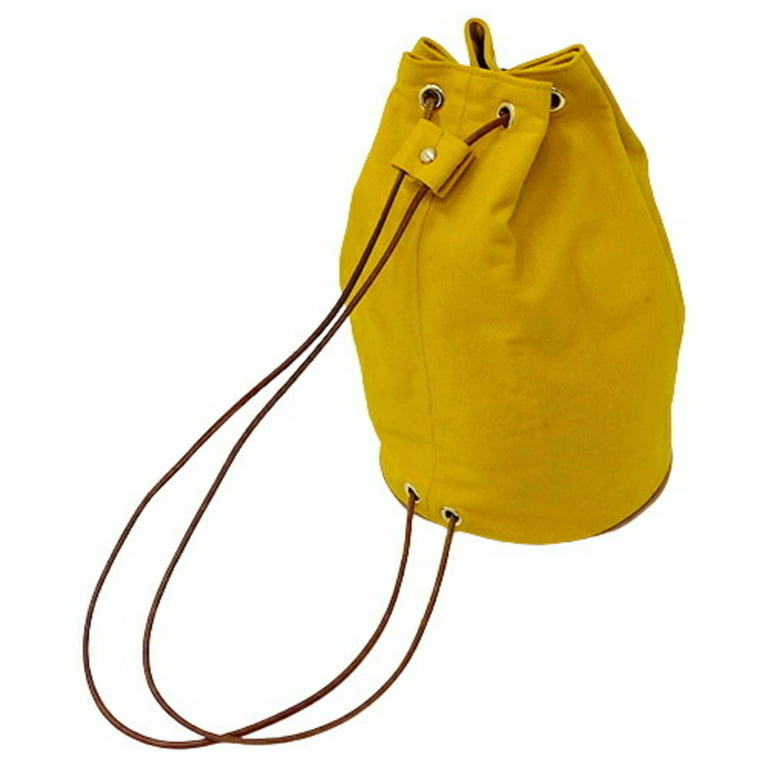 Authenticated Used Hermes HERMES Bag Ladies Shoulder Rucksack Body Porchon  Mimil Toile Officie Yellow Type 