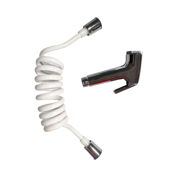 Naiovety Base de manguera de 1,5 m, grifo rociador de bidé de mano RecabLeght, rociador de cabeza ABS, accesorios de baño, juego de limpieza, adaptador Juegos de accesorios de baño No.05 Naiovety HA007891-05